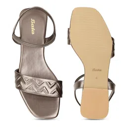 Bata Textured Open Toe Flats image 4