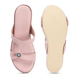 Mast & Harbour Nude Coloured One Toe Wedge Heels image 4