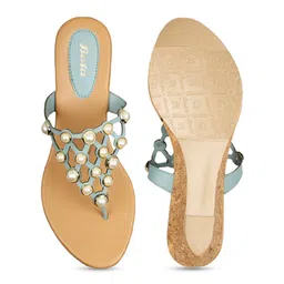 Bata Embellished Wedge Heels image 3