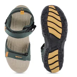 Sparx Men Green & Gold Coloured Patterned Sports Sandals image 5