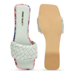 Bruno Manetti Women Green Open Toe Flats image 2