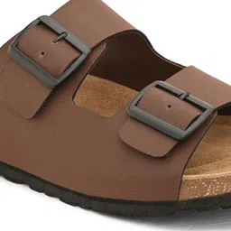 birgos Men Buckle Detailed Leather Comfort Sandals image 5