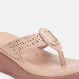 Marc Loire Nude-Coloured Textured Platform Sandals image 4