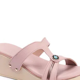 Mast & Harbour Nude Coloured One Toe Wedge Heels image 5