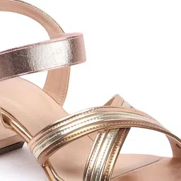 Carlton London Textured Open Toe Block Heels image 5