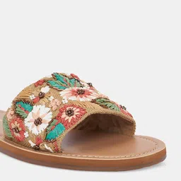 Forever Glam by Pantaloons Women Textured Open Toe Flats image 5