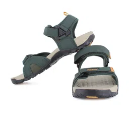 Sparx Men Green & Gold Coloured Patterned Sports Sandals image 3