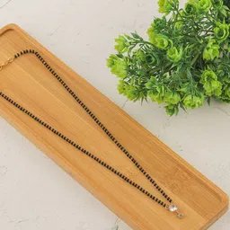 Brandsoon Set Of 3 Gold-Plated Black Beaded Mangalsutras-picture-21
