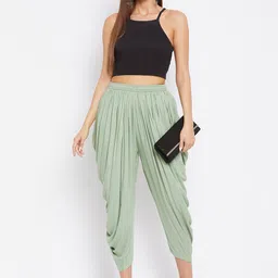 Clora Creation Women Pack of 2 Solid Dhoti Pants image 4