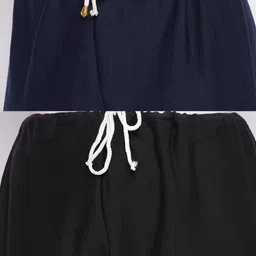 Clora Creation Women Pack Of 2 Navy Blue & Black Solid Salwar image 5