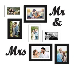 Art Street Set Of 7 Black & White Solid Individual Photo Frames image 3