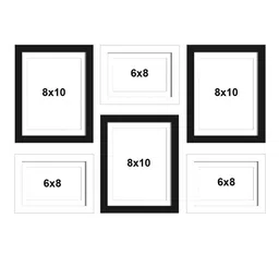 Art Street Set Of 7 Black & White Solid Individual Photo Frames image 3