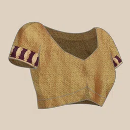 Mitera Gold-Toned & Red Ethnic Motifs Art Silk Kanjeevaram Saree image 5