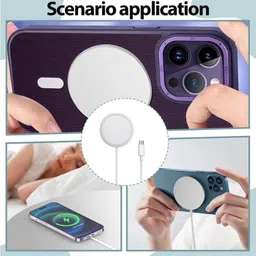 Jxrev Compatible for Magsafe 15W Wireless Charger for iPhone 12 -17 Series & Airpods Charging Pad image 2