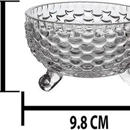 gz creation Glass Dessert Bowl Pineapple Shaped crystal glass Dessert Bowl,ice cream bowl(Pack of 6,250ml) Disposable image 2