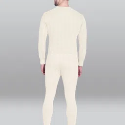 LUX INFERNO White Full Sleeves Round Neck Men Top - Pyjama Set Thermal image 2