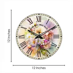 olive tree Feliz Multicolour Engineered Wood Wall Clock image 3