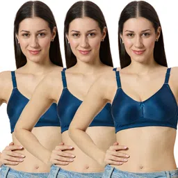 libertina Pack of 3 Women Everyday Non Padded Bra-picture-40