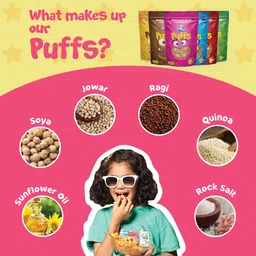 bebe burp Puffs Combo Pack Of 6 - 35 gms each Baby Puffs 200 g image 2