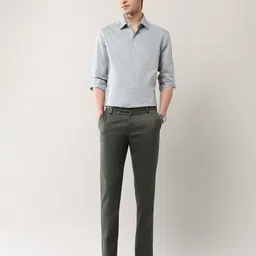 arrow Men Regular Fit Green Polyester Trousers image 4