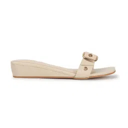 ELLE Cream Party Wear Women Wedge Sandals image 5