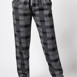 Zeyo Women Checked Mid-Rise Straight Lounge Pants-picture-36