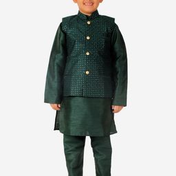Pro-Ethic STYLE DEVELOPER Boys  Pure Silk Kurta with Churidar-picture-7