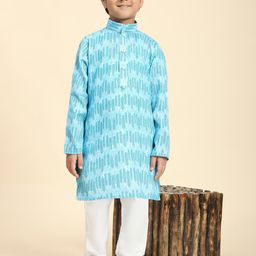 Pro-Ethic STYLE DEVELOPER Boys Geometric Printed Mandarin Collar Kurta & Pyjamas-picture-46