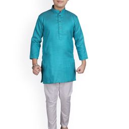 Pro-Ethic STYLE DEVELOPER Boys Geometric Woven design Mandarin Collar Kurta With Pyjamas-picture-25