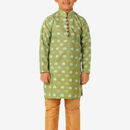 Pro-Ethic STYLE DEVELOPER Boys Paisley Printed Pure Cotton Kurta with Trouser-picture-38