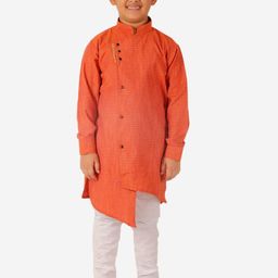 Pro-Ethic STYLE DEVELOPER Boys Rust Pure Cotton Kurta with Pyjamas-picture-17