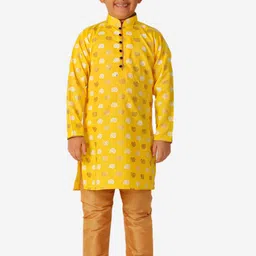 Pro-Ethic STYLE DEVELOPER Boys Paisley Printed Pure Cotton Kurta with Pyjamas-picture-42
