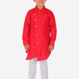 Pro-Ethic STYLE DEVELOPER Boys Red & White Kurta with Pyjamas-picture-38