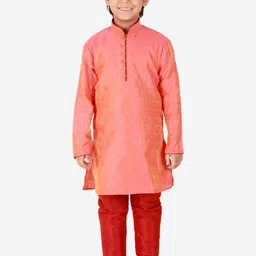 Pro-Ethic STYLE DEVELOPER Boys Ethnic Motifs Woven Design Kurta with Pyjamas-picture-44