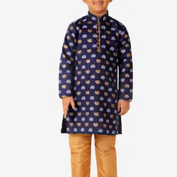 Pro-Ethic STYLE DEVELOPER Boys Paisley Printed Pure Cotton Kurta with Pyjamas-picture-56