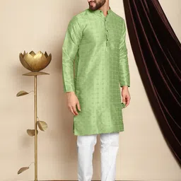 Anouk Woven Design Regular Kurta With Churidar image 4