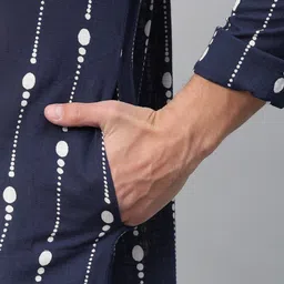 See Designs Men Ethnic Motifs Printed Pure Cotton Kurta with Pyjamas image 5