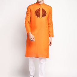 DEVOILER Ethnic Motifs Printed Regular Straight Kurta with Pyjamas-picture-20