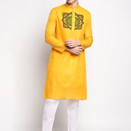 DEVOILER Ethnic Motifs Printed Straight Kurta With Pyjamas-picture-38