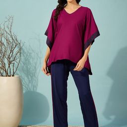 The Kaftan Company Women V-Neck Night suit-picture-10