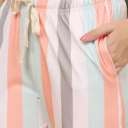 Sweet Dreams Women Striped Night suit image 3