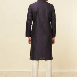 Manyavar Geometric Woven Design Regular Kurta With Pyjamas image 4