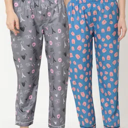 FashionRack Pack Of 2 Women Printed Lounge Pants-picture-35