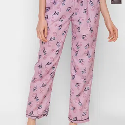 NOIRA Women Pack Of 2 Printed Mid-Rise Lounge Pants-image-64