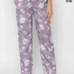 NOIRA Women Pack of 2 Printed Mid-Rise Straight Lounge Pants-image-47