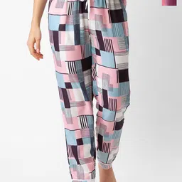 NOIRA Women Pack Of 2 Printed Mid-Rise Lounge Pants-picture-32