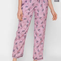 NOIRA Women Pack of 2 Printed Mid-Rise Straight Lounge Pants-image-49