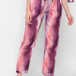 NOIRA Women Pack Of 2 Printed Mid-Rise Lounge Pants-image-99