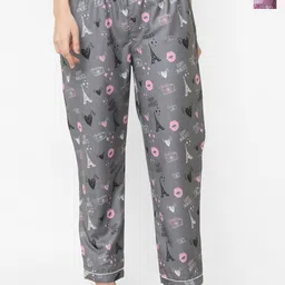 NOIRA Women Pack of 2 Printed Mid-Rise Straight Lounge Pants-image-46