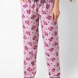 NOIRA Women Pack Of 2 Printed Mid-Rise Lounge Pants-picture-21